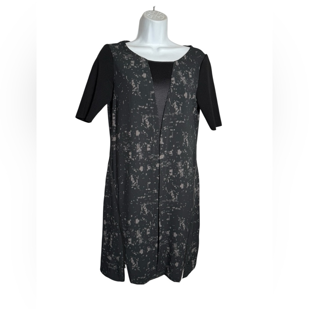 Elie‎ Tahari For Design Nation Dress Size Small Black & Gray Sheath Dress 🖤🩶